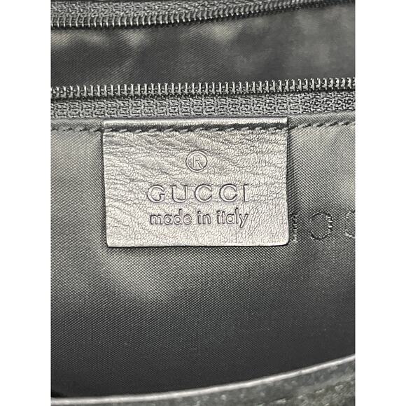 Gucci Black Suede Shoulder Bag 001 3266 Vintage Messenger Style Made In Italy - Picture 4 of 16